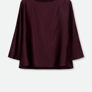 SYLVIE BRACELET SLEEVE BLOUSE IN SILK CHARMEUSE
